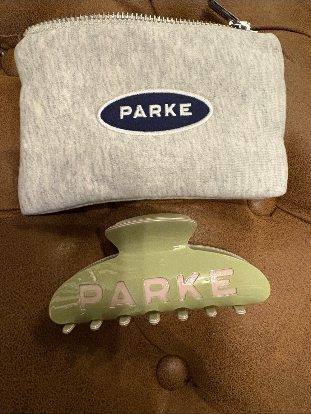 New! Parke matcha hair claw clip